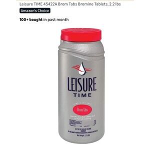 Leisure Time 45422A Brom Tabs Bromine Tablets 2.2 lbs Spa Hot Tub Sanitizer
